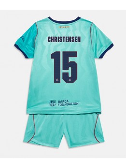Barcelona Andreas Christensen #15 Ausweichtrikot für Kinder 2026-27 Kurzarm (+ Kurze Hosen)